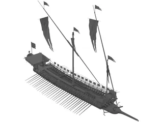 Reale War Ship 3D Model preview