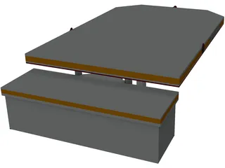 Gas Station 3D Model preview