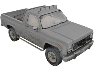 Ford Pickup (1980) 3D Model preview