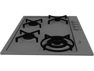 Whirlpool Stove 3D Model preview