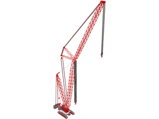 Crane Crawler Tall 3D Model preview