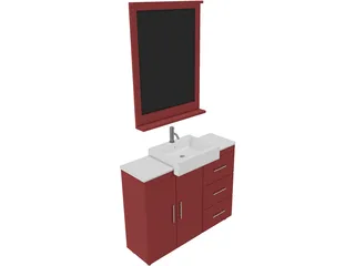 Bathroom Vanity 3D Model preview