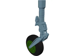 Mig-21 Front Gear 3D Model preview