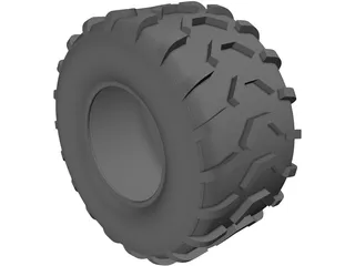 ATV Tire 3D Model preview