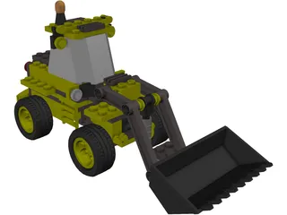 Lego Excavator 3D Model preview