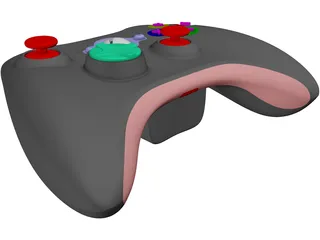 Xbox 360 Gamepad 3D Model preview