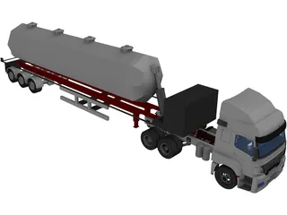 Mercedes-Benz Axor Silos 3D Model preview