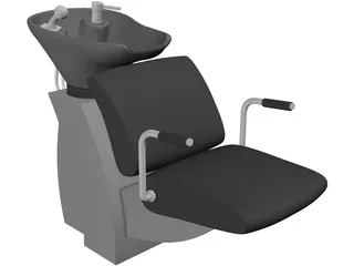 Barber Chair 3D Model preview
