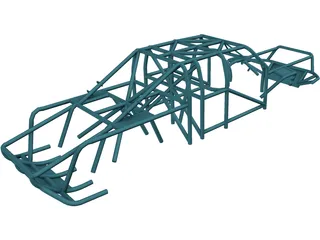 Ford Ranger Prerunner Roll Cage 3D Model preview