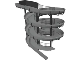 Water Slide 3D Model preview