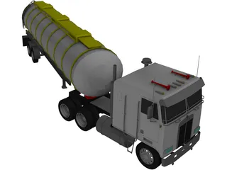Kenworth K100 Tanker 5-axle 3D Model preview