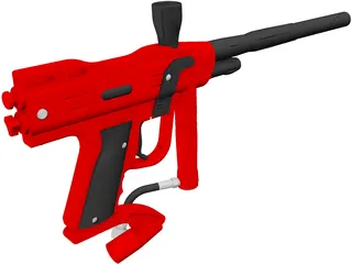 Paintball Gun 3D Model preview