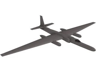 Lockheed U-2 Dragon Lady 3D Model preview