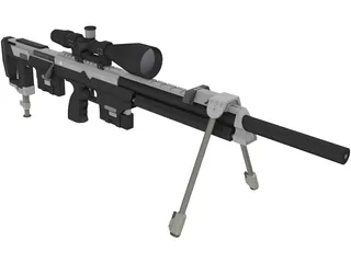 DSR-1 Sniper Rifle 3D Model preview