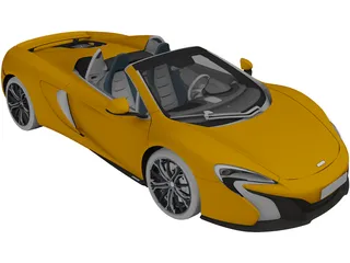 McLaren 650S Spider (2014) 3D Model preview