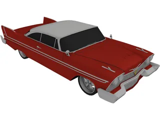 Plymouth Fury Supercharged (1958) 3D Model preview