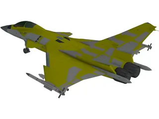 AF-36 Front Line Fighter 3D Model preview