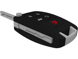Electronic Car Key 3D Model preview