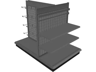 Best Buy Gondola Shelving 3D Model preview