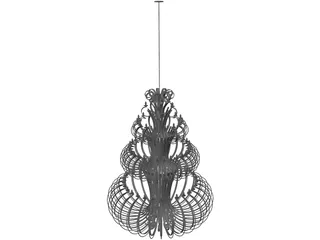 Iron Chandelier 3D Model preview