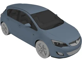 Opel Astra (2011) 3D Model preview