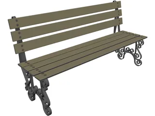Bench 3D Model preview