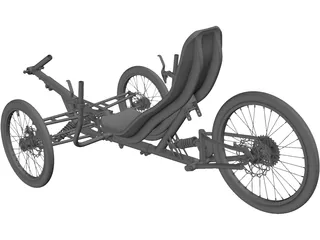 Three Wheel Trike 3D Model preview
