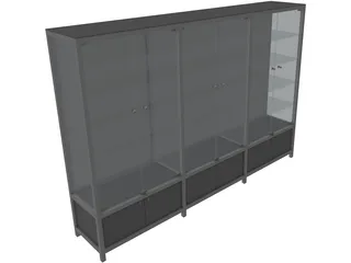 Glass Cabinet 3D Model preview