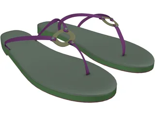 Ring Sandals 3D Model preview
