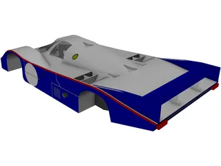 Porsche 956 Body 3D Model preview