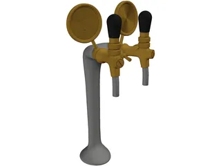 Bar Beer Tap 3D Model preview