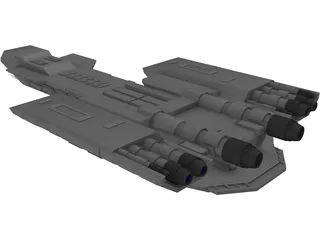 Stargate Daedalus Ship 3D Model preview