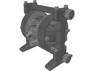 Polypropylene Diaphragm Pump 3D Model preview