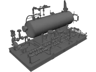 Test Separotor Skid 3D Model preview