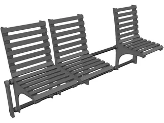 Bench 3D Model preview