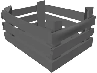 Wood Box 3D Model preview