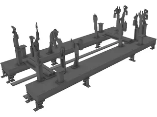 Vehicle Body Fixture 3D Model preview
