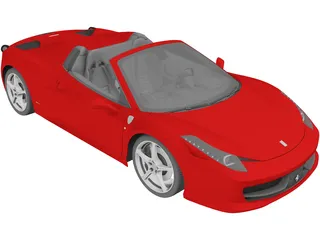 Ferrari 458 Spider 3D Model preview