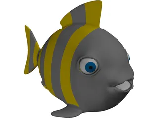 Fish Cartoon 3D Model preview