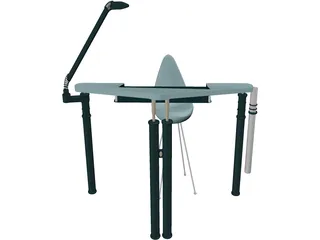 Seminar Table 3D Model preview