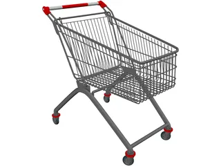 Shopping Cart 3D Model preview