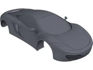McLaren MP4-12C Body 3D Model preview