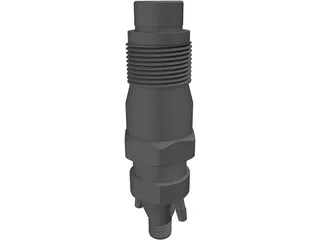Bosch Basic Diesel Fuel Injector 3D Model preview