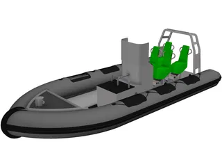 RHIB 3D Model preview