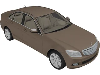 Mercedes-Benz C-Class (2008) 3D Model preview