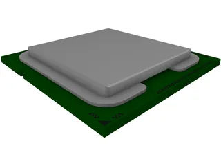 Microprocessor Intel 3D Model preview