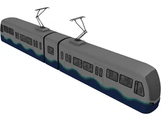 Sound Transit Light Rail 3D Model preview