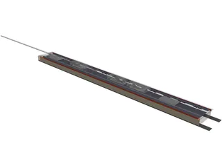 Metro Subway Station 3D Model preview