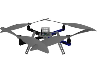 Arducopter Quadcopter 3D Model preview