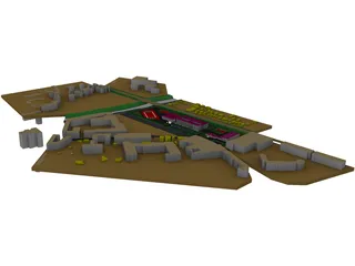 School Building 3D Model preview